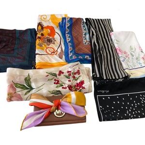 Floral and Striped Women's Scarf Collection